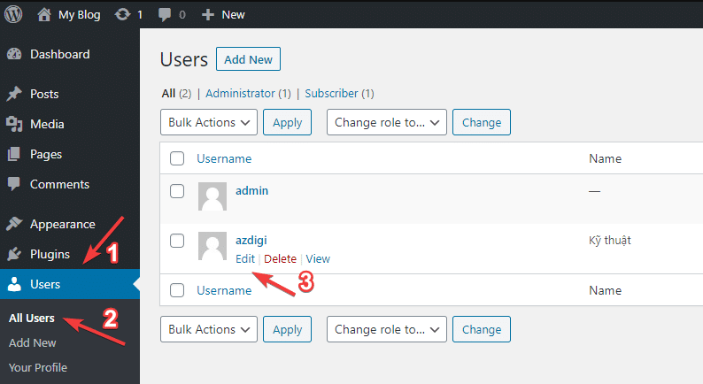 Hướng dẫn thay đổi email quản trị website và email người dùng trên WordPress 5 4 4