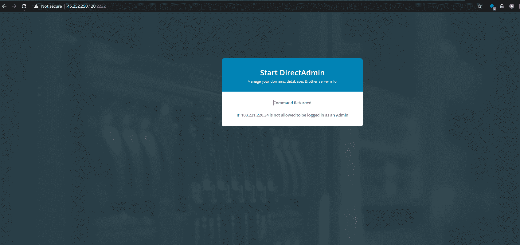 Hướng dẫn cấu hình Limit IP cho User admin Directadmin 1.6 2 Capture
