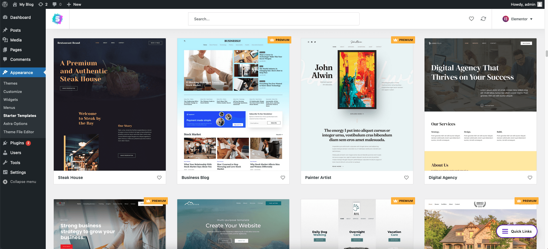 Xây dựng một website Tin tức với Astra Theme 9 CleanShot 2022 04 04 at 20.13.06