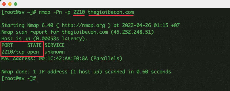Kiểm tra Port đang mở từ xa với nmap trên Linux
