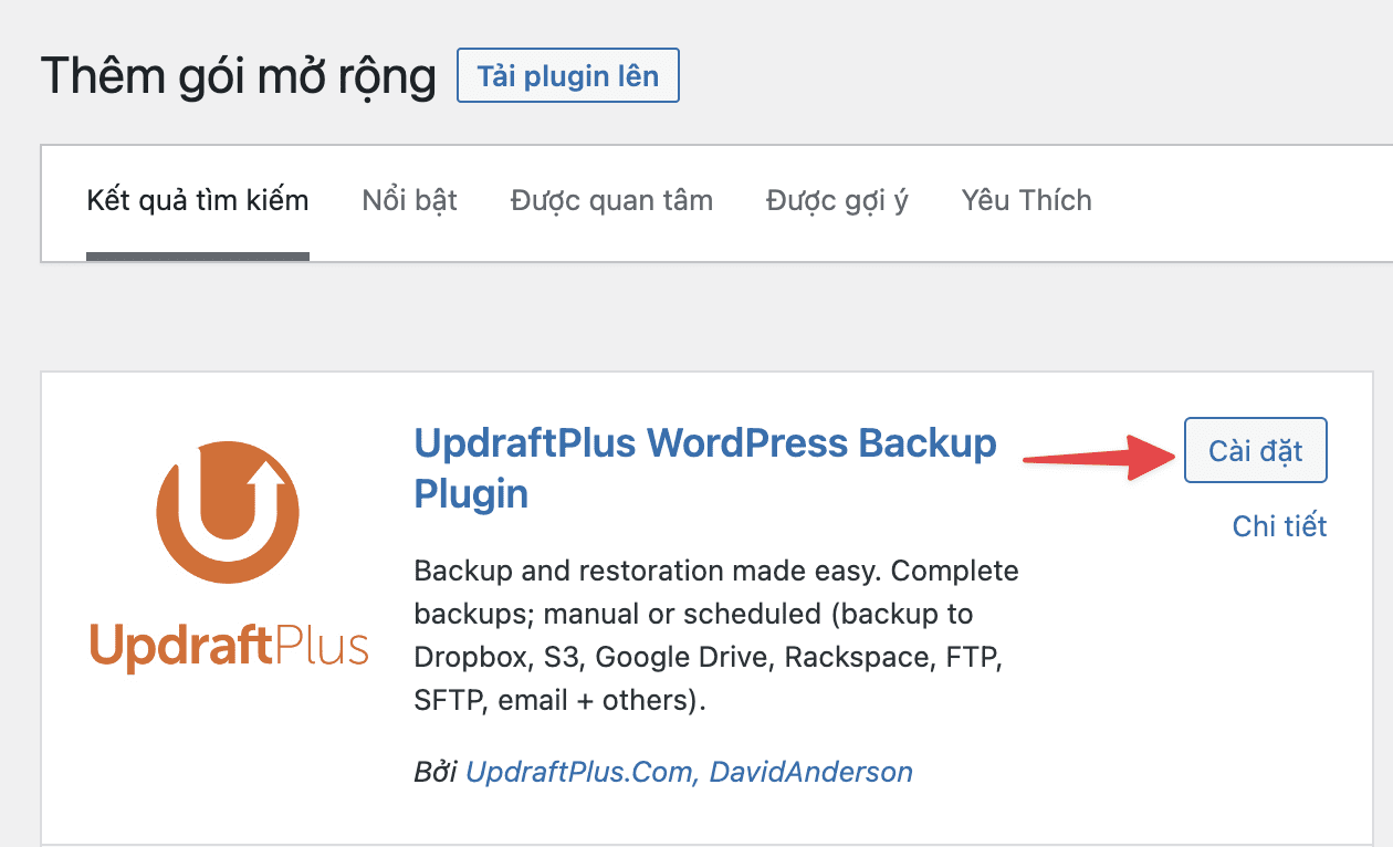 Hướng dẫn chuyển dữ liệu từ File Backup UpdraftPlus 4 Hướng dẫn chuyển dữ liệu từ File Backup UpdraftPlus