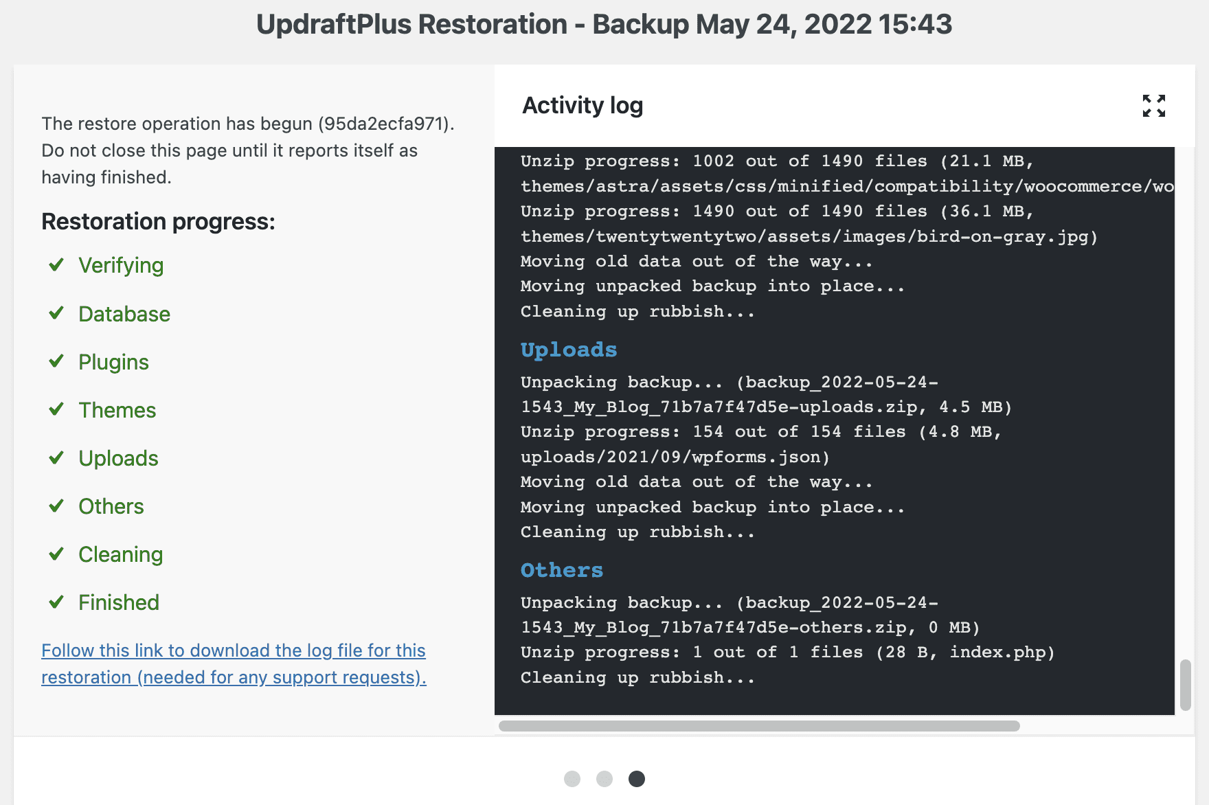 Hướng dẫn chuyển dữ liệu từ File Backup UpdraftPlus 10 Hướng dẫn chuyển dữ liệu từ File Backup UpdraftPlus