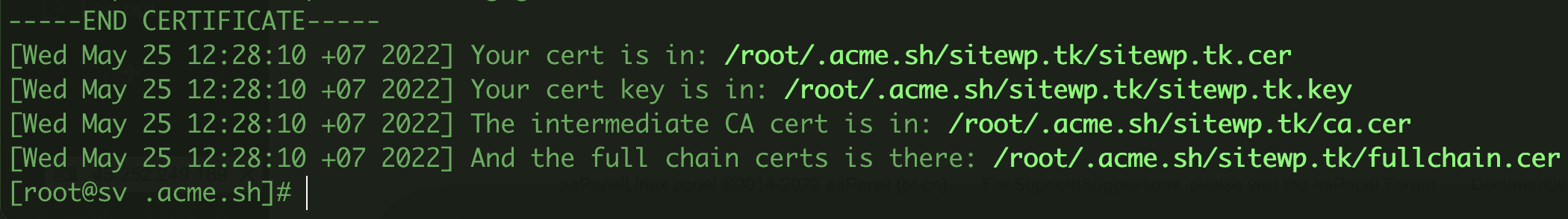 Thay đổi chứng chỉ SSL được cấp phát trên Acme 10 CleanShot 2022 05 25 at