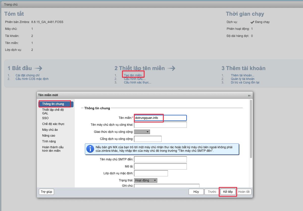 Hướng dẫn thêm tên miền vào Zimbra trên Email Server 2 CleanShot 2022 12 06 at 10.42.28