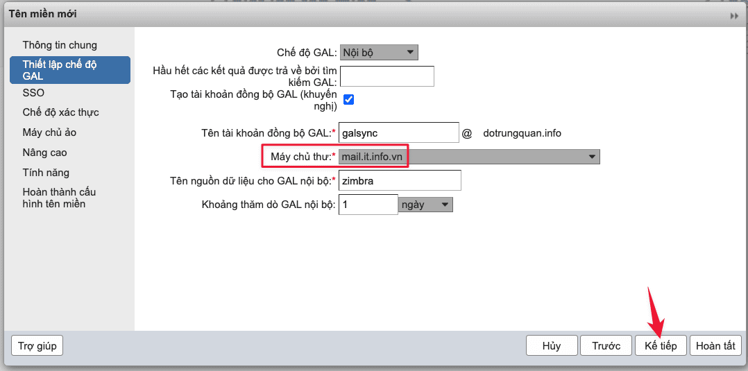 Hướng dẫn thêm tên miền vào Zimbra trên Email Server 3 CleanShot 2022 12 06 at 10.44.25