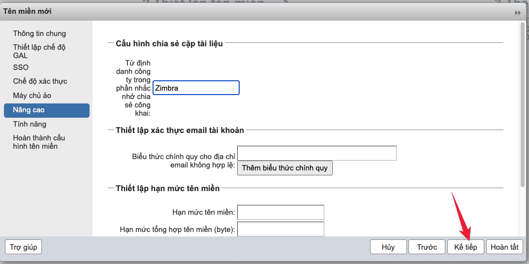 Hướng dẫn thêm tên miền vào Zimbra trên Email Server 7 CleanShot 2022 12 06 at 10.47.27