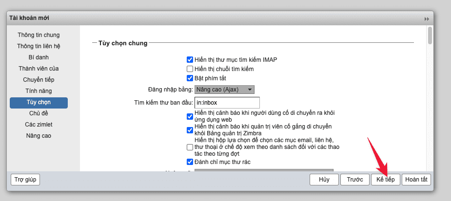 Hướng dẫn tạo tài khoản mail trên Zimbra Mail Server 12 CleanShot 2022 12 06 at 11.12.48