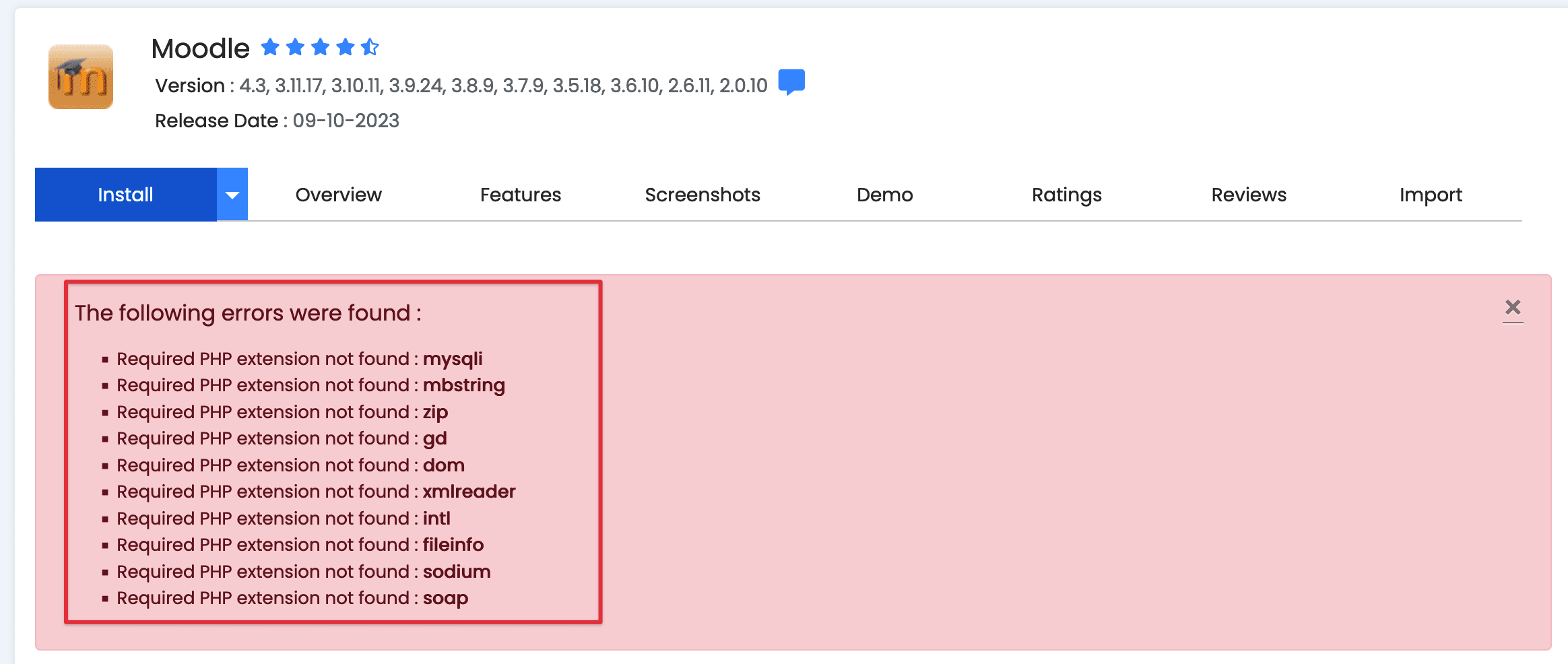Hướng dẫn cài Moodle trên cPanel bằng Softaculous 8 CleanShot 2023 12 01 at