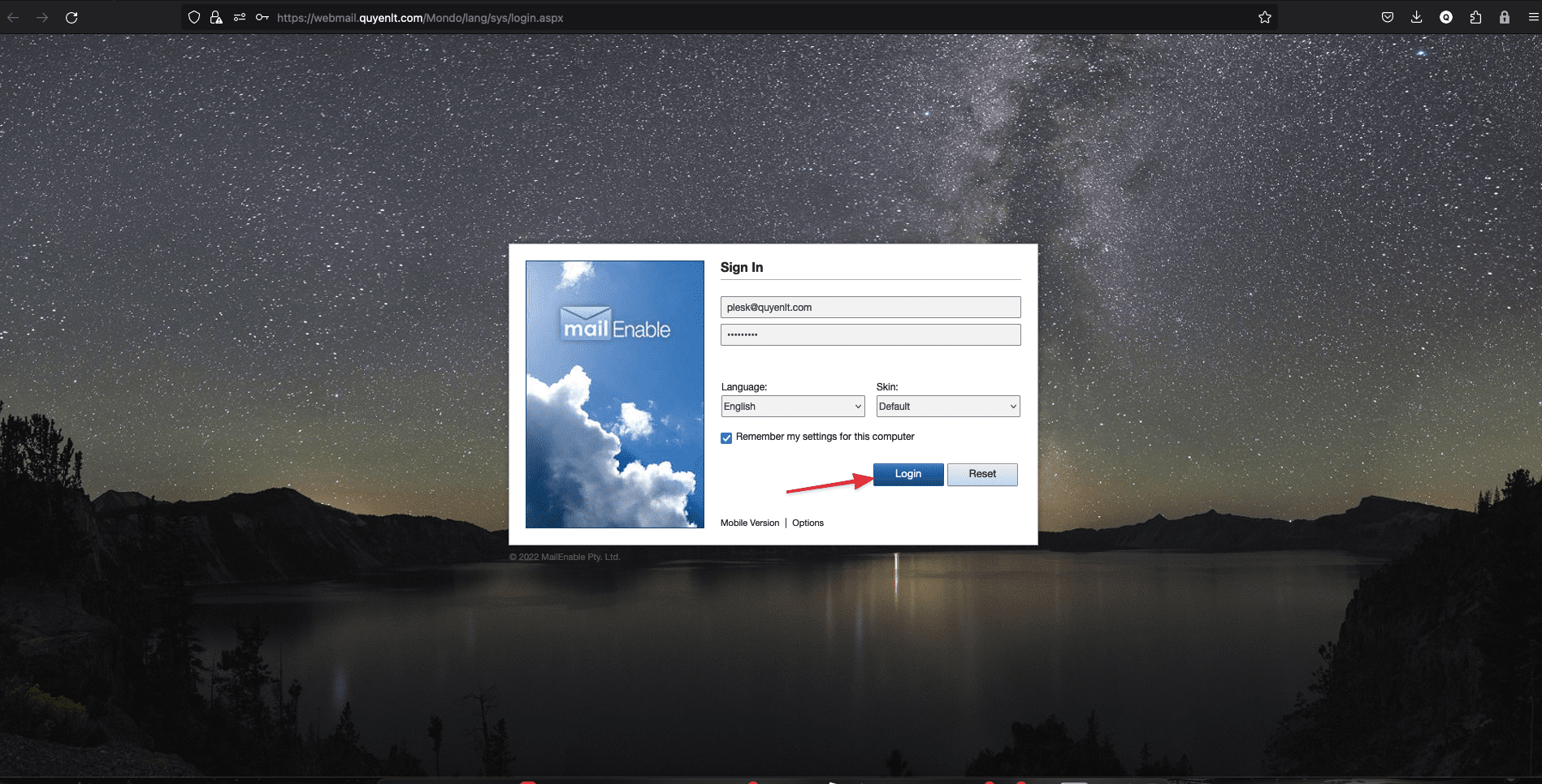 Hướng dẫn tạo và đăng nhập email trên Plesk 5 CleanShot 2023 12 24 at 15.04.50