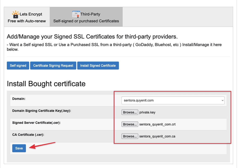 Hướng dẫn nhập chứng chỉ SSL trên Sentora 6 Hướng dẫn nhập chứng chỉ SSL trên Sentora