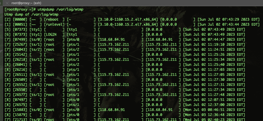 Xem history trên CentOS bằng utmpdump 4 CleanShot 2023 12 30 at 20.14.17