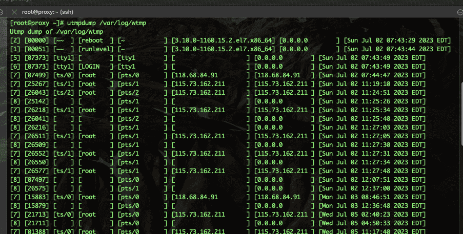 Xem history trên CentOS bằng utmpdump 9 CleanShot 2023 12 30 at 21.31.16