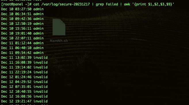 Kiểm tra lịch sử bằng lệnh lastb, last trong Linux 8 CleanShot 2023 12 31 at 16.38.09