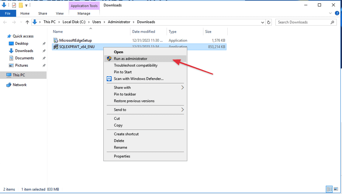 Hướng dẫn cài đặt SQL Server 2014 trên Windows Server 2016 2 CleanShot 2024 01 01 at 14.38.06