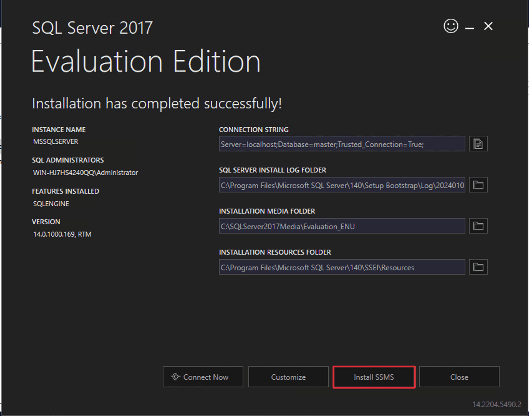 Hướng dẫn cài đặt SQL Server 2017 trên Windows Server 2016 7 CleanShot 2024 01 02 at