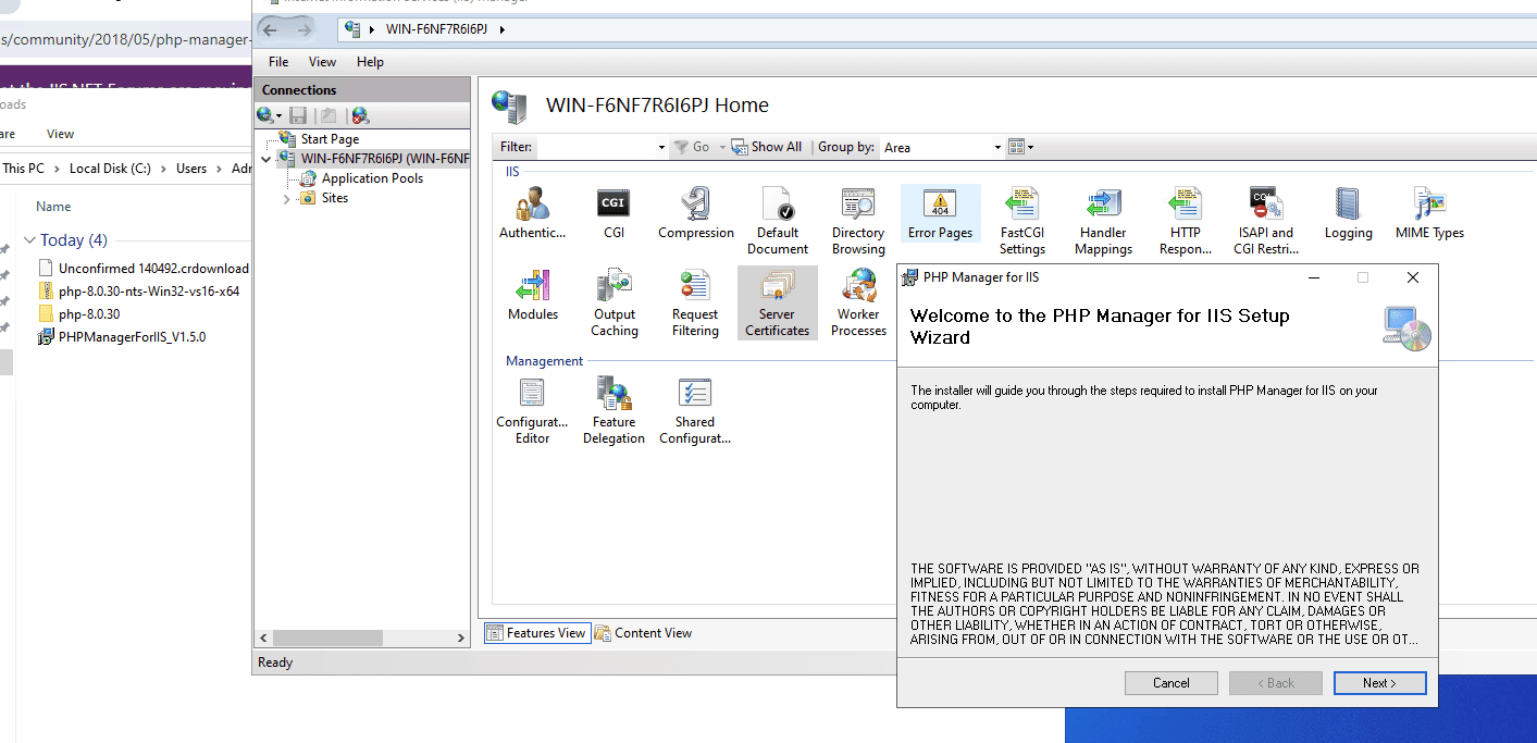 Hướng dẫn cài đặt WordPress trên IIS Window Server 19 CleanShot 2024 01 05 at 20.48.36