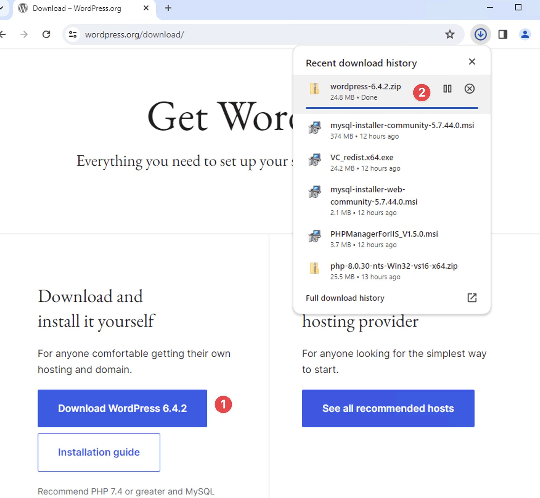 Hướng dẫn cài đặt WordPress trên IIS Window Server 42 CleanShot 2024 01 06 at