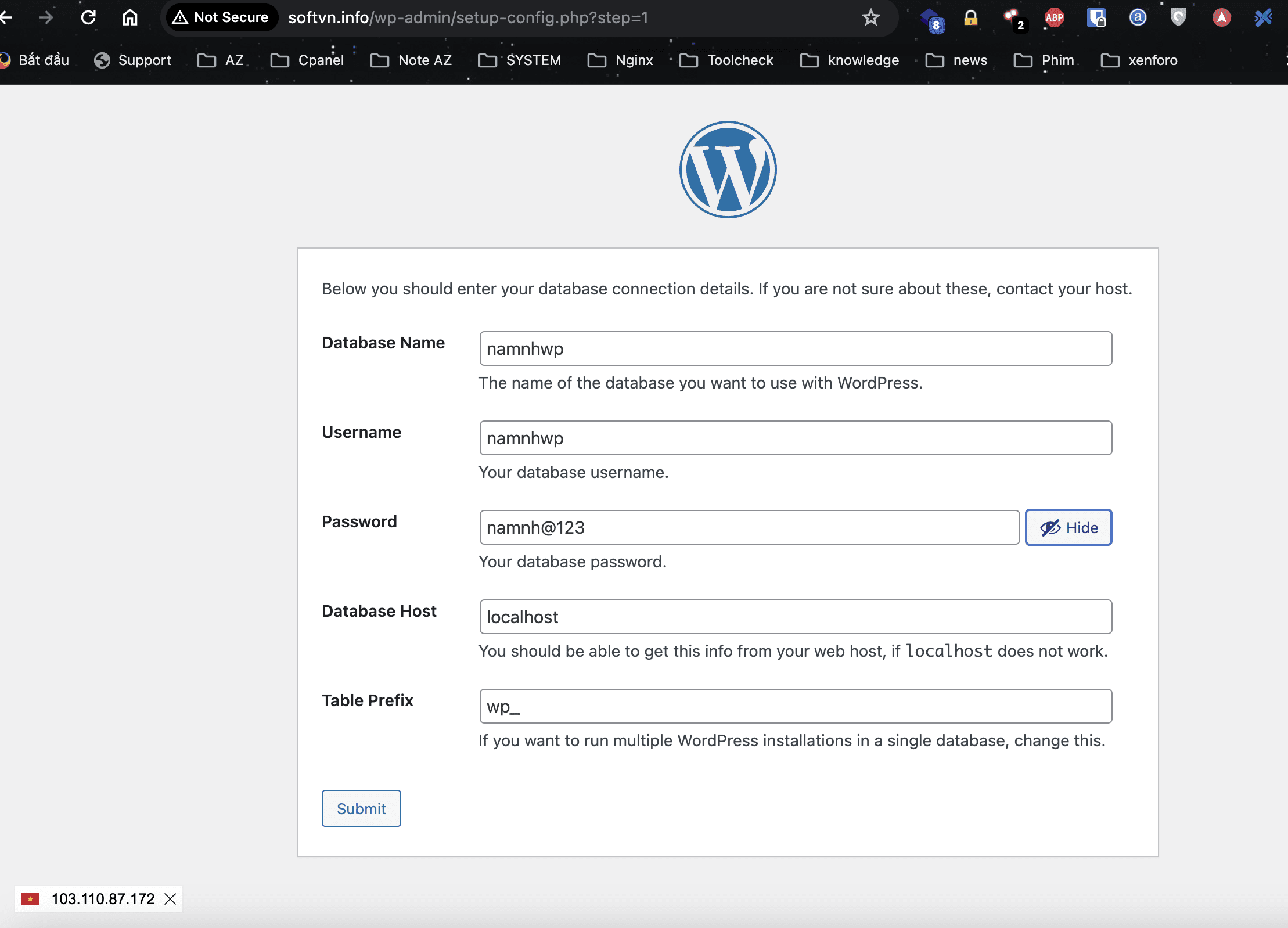Hướng dẫn cài đặt WordPress trên IIS Window Server 45 CleanShot 2024 01 06 at