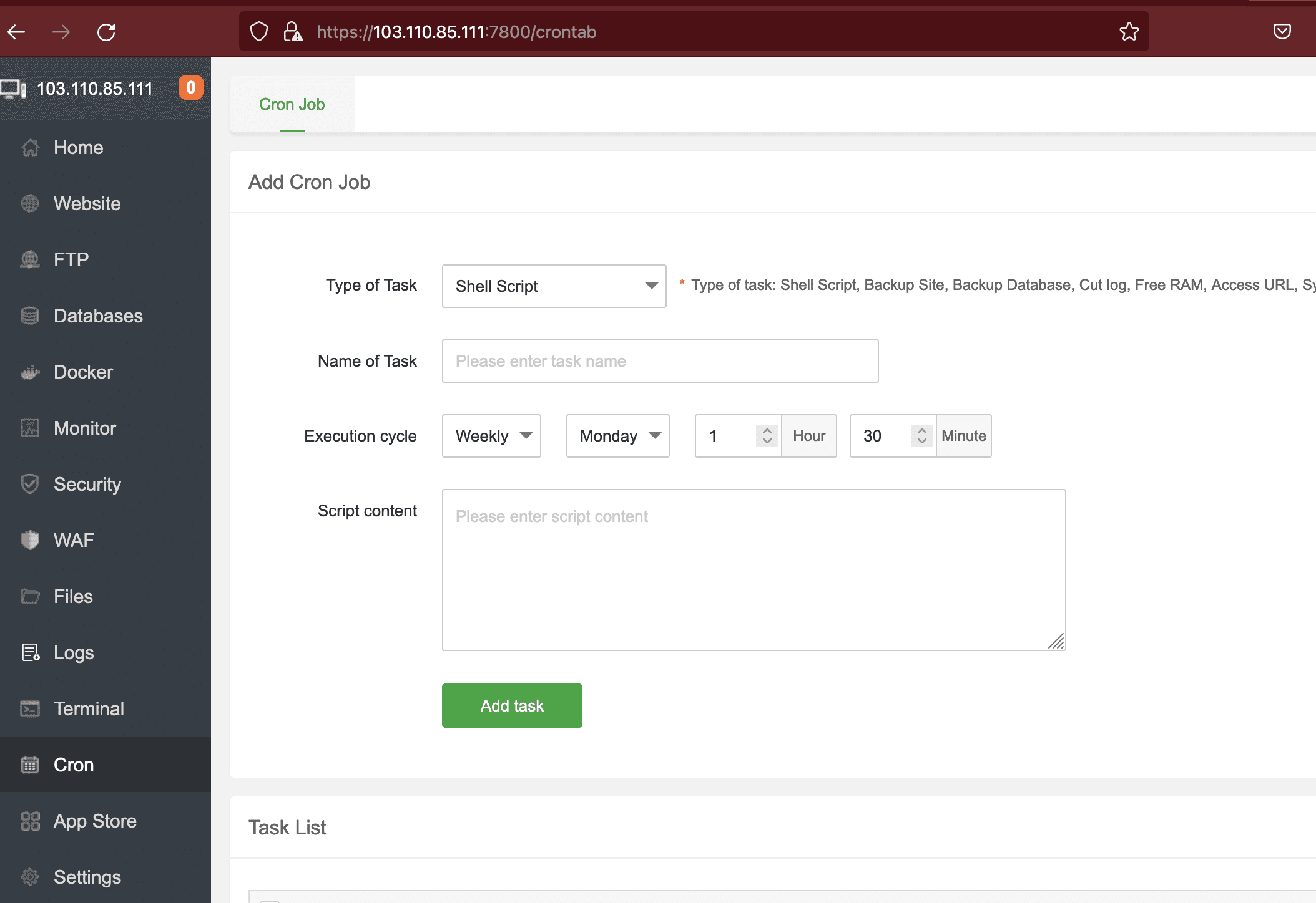 Hướng dẫn tạo cron kiểm tra và khởi động MySQL aaPanel 3 CleanShot 2024 01 12 at