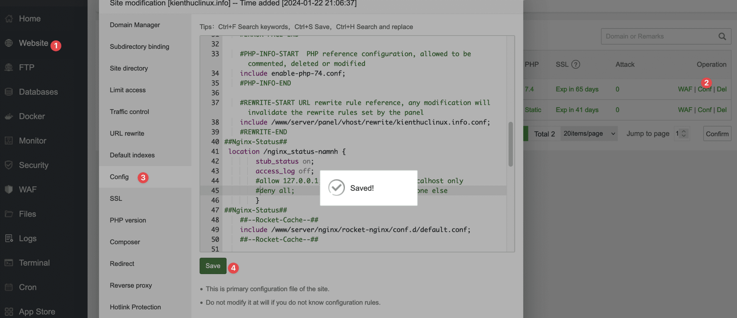 Bật tính năng NGINX Status trên AAPANEL 3 CleanShot 2024 01 29 at 09.56.57@2x scaled