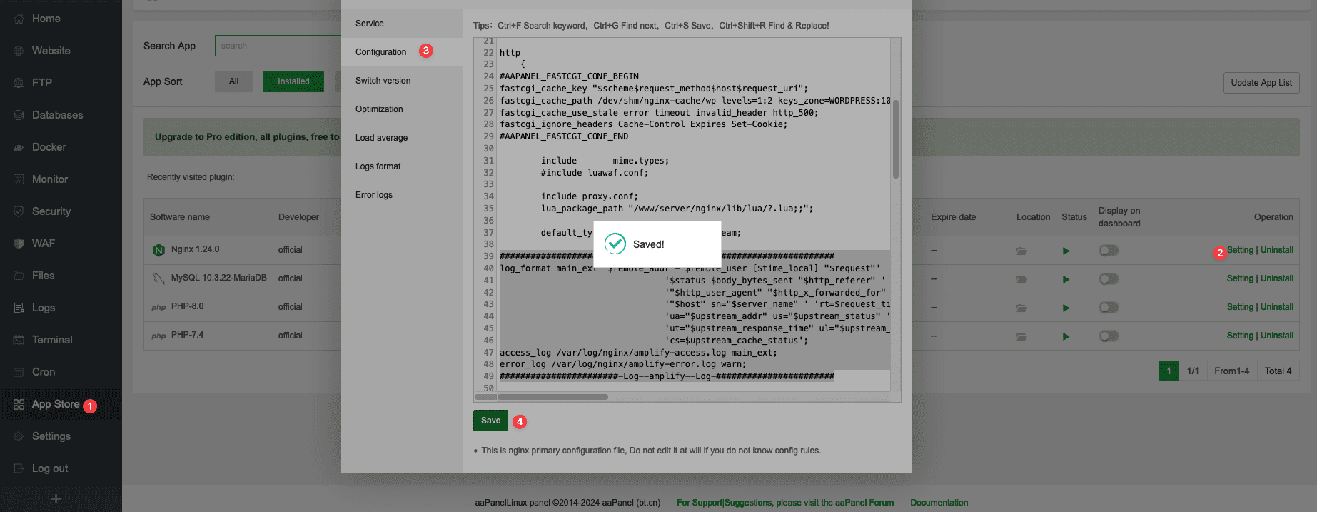 Cài đặt Monitoring Nginx Amplify trên aaPanel 12 CleanShot 2024 01 29 at 20.45.31