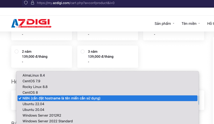 Cài đặt n8n tự động tại VPS AZDIGI 2 Hướng dẫn triển khai nhanh N8N trên VPS Ubuntu 24.04