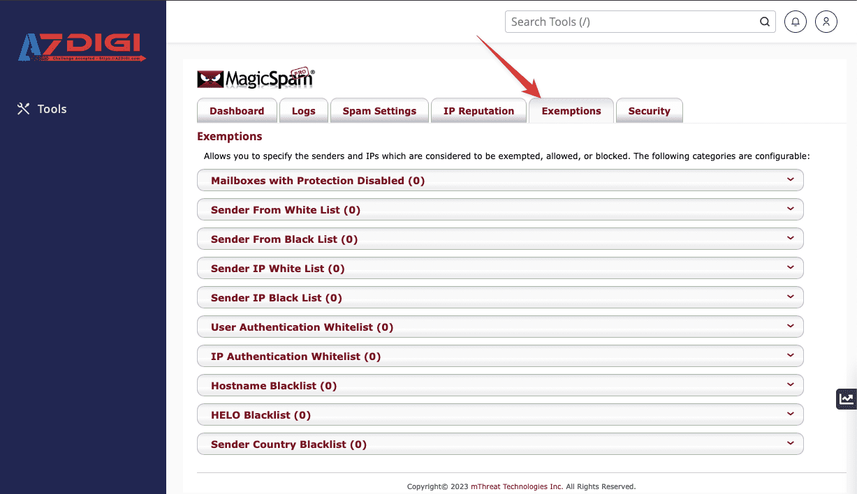 Hướng dẫn cấu hình Whitelist/Blacklist với MagicSpam 4
