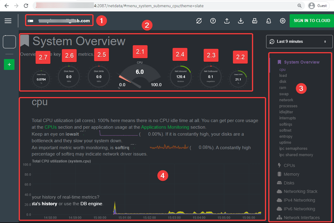 Cài đặt NetData vào Centos Web Panel