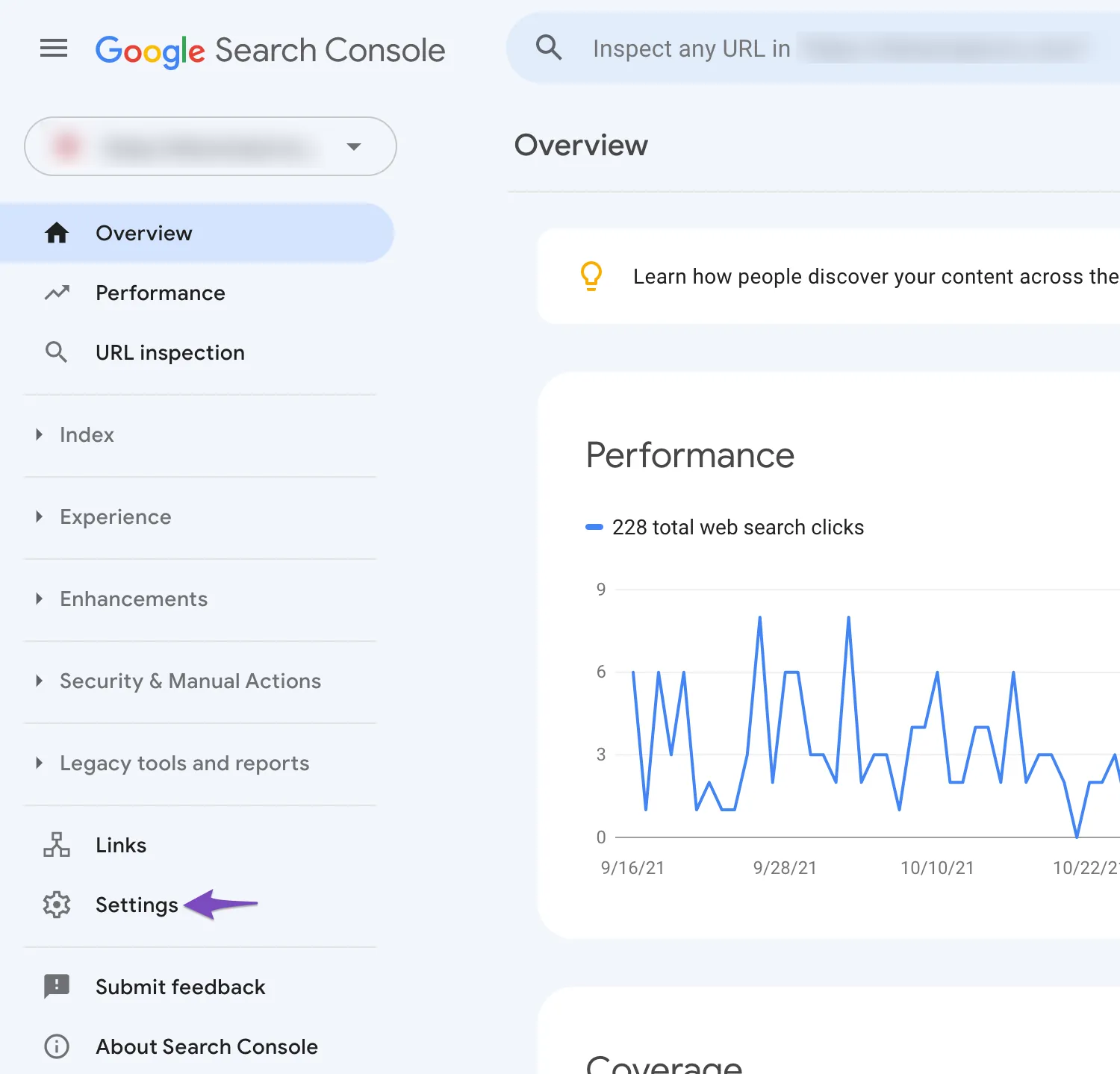 Index bài viết ngay lập tức với Rank Math SEO 14 Open settings in Google search console