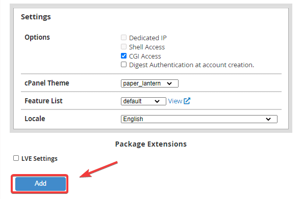 Hướng dẫn tạo Package trên gói Reseller Hosting 4 Package 3
