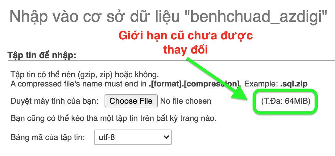 Tăng giới hạn upload/import phpMyadmin Directadmin chỉ với 3 bước 2 Screen Shot 2020 06 01 at 7.04.26 AM