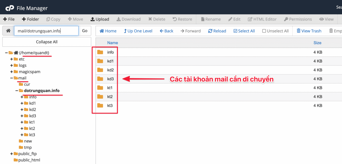 Hướng dẫn chuyển dữ liệu mail trên cPanel 1 Hướng dẫn chuyển dữ liệu mail trên cPanel