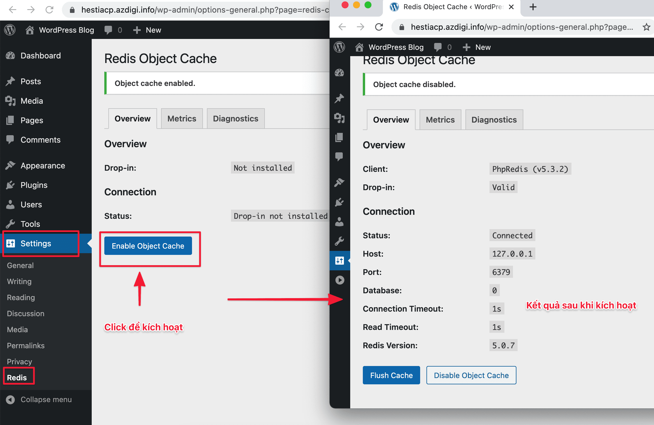 Hướng dẫn cài đặt cấu hình Redis lên HestiaCP 8 Screenshot 2020 11 19 at