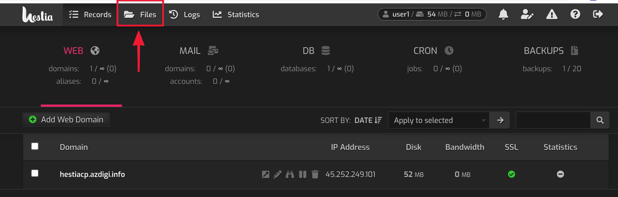 Hướng dẫn sử dụng File Manager trên HestiaCP 2 sử dụng File Manager trên HestiaCP