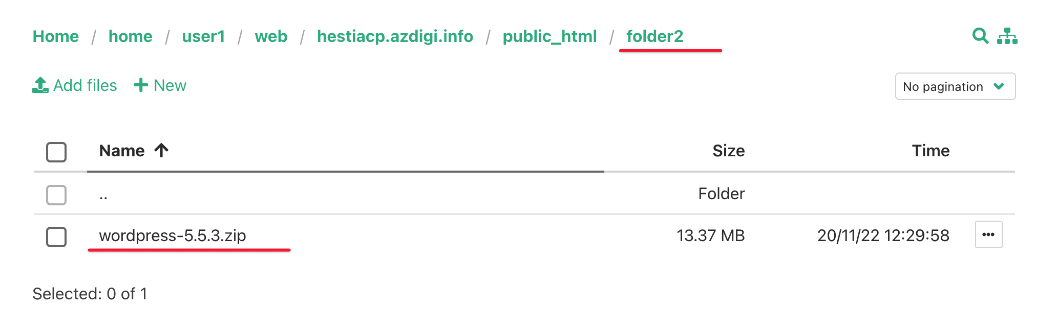 Hướng dẫn sử dụng File Manager trên HestiaCP 26 Screenshot 2020 11 22 at