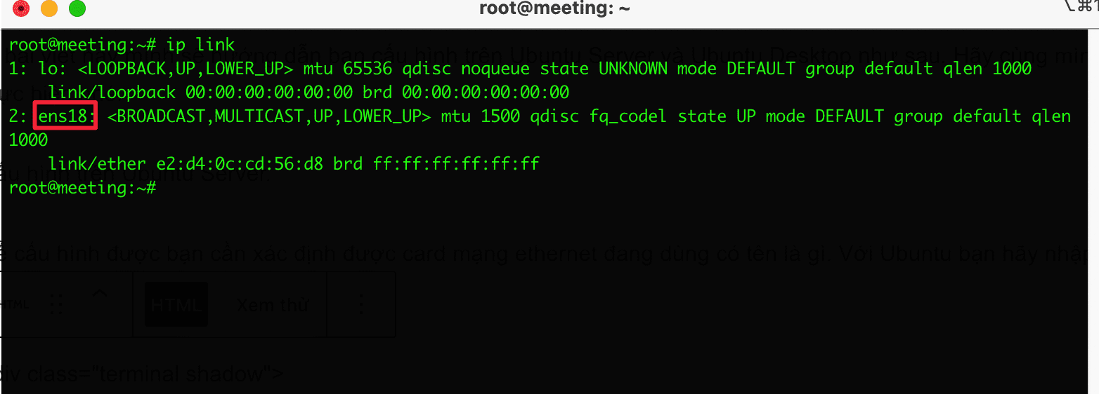 Hướng dẫn cấu hình Static IP trên Ubuntu và AlmaLinux 2 cấu hình IP Static trên Ubuntu