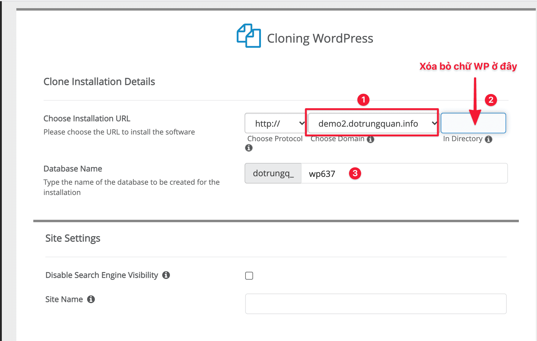 Clone website bằng WordPress Manager