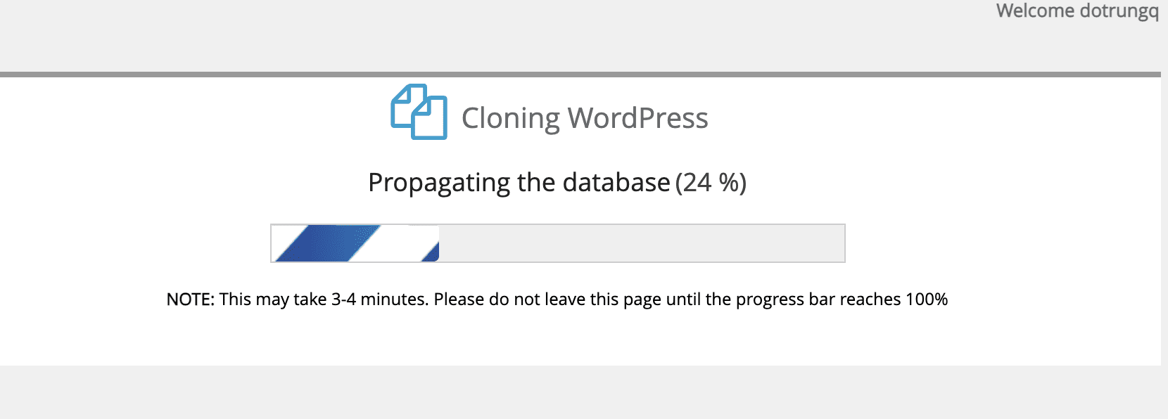 Clone website bằng WordPress Manager