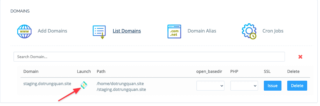 Hướng dẫn sử dụng WordPress Staging trên CyberPanel 13 Screenshot 2021 06 23 at 16.25.47