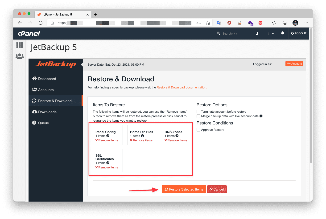 Hướng dẫn sử dụng Jetbackup 5 trên cPanel 4 Hướng dẫn sử dụng Jetbackup 5 trên cPanel