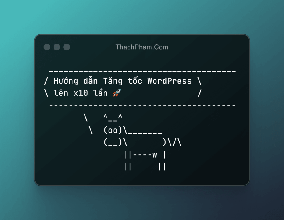 🚀 Tăng tốc WordPress – Hãy thử và tăng tốc độ web x10 lần 1 Tang toc wordpress 10 lan