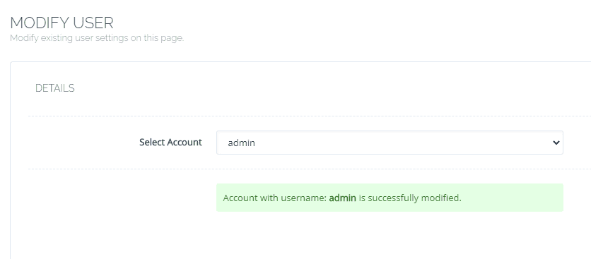 Hướng dẫn đổi Mật khẩu Admin trên Cyber Panel 3 admin2