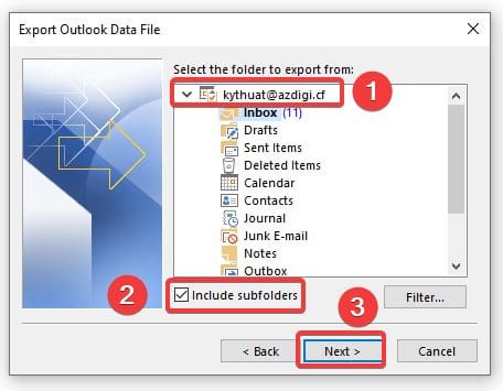 Hướng dẫn Backup/Restore Email trên Outlook 5 backup3 1
