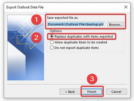 Hướng dẫn Backup/Restore Email trên Outlook 6 backup4 2
