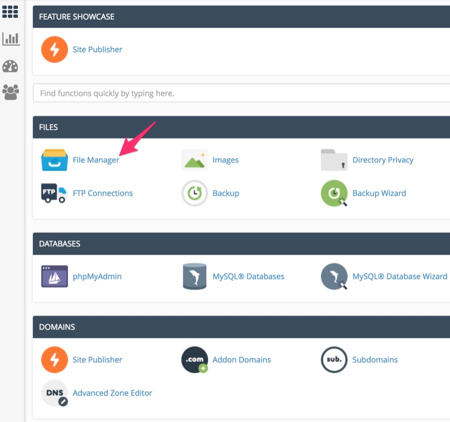 Chuyển website WordPress qua Shared Host khác sử dụng cPanel 2 Chọn mục File Manager trên cPanel
