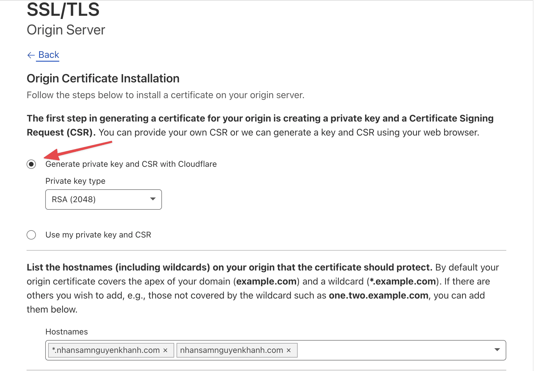Hướng dẫn cài đặt SSL trên CloudFlare 6 Create Certificate