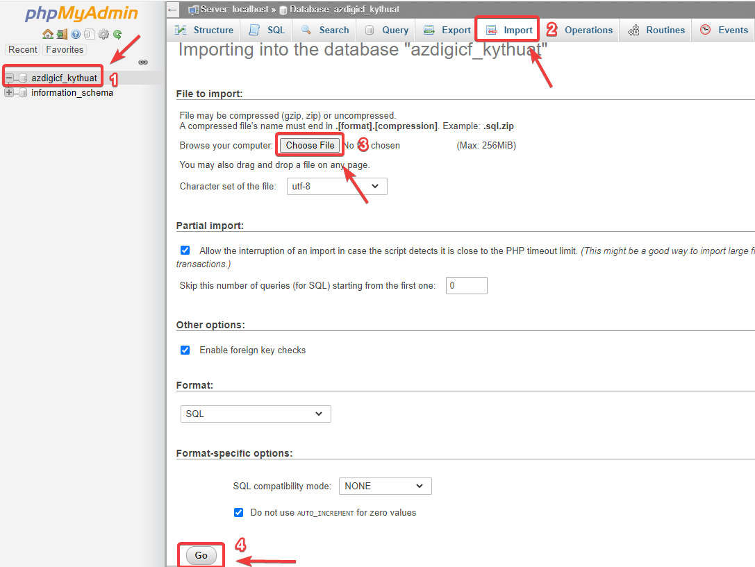 Hướng dẫn tạo và import Database trên SEO Hosting (How to create and import Database on SEO Hosting) 8 database 7