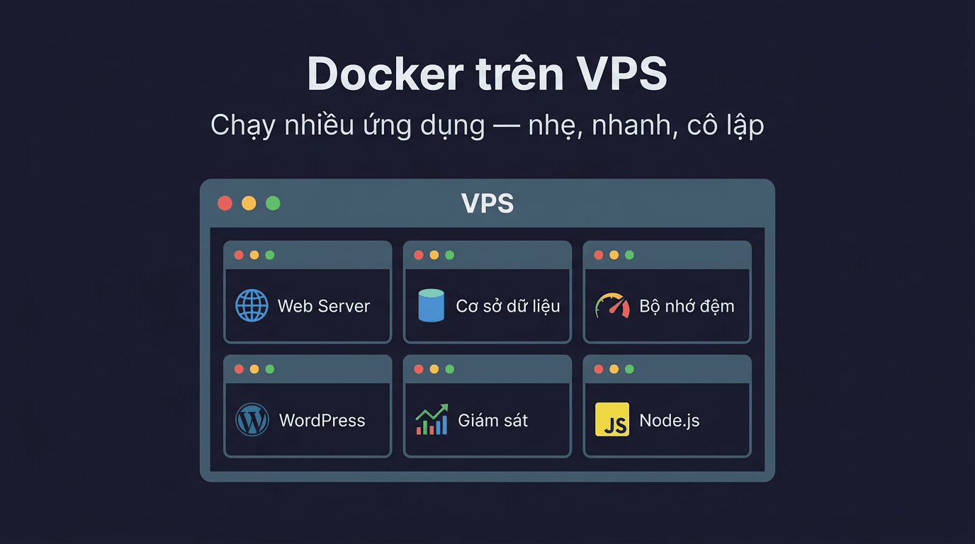 Docker là gì? Tại sao nên dùng Docker trên VPS 4 Docker trên VPS — chạy nhiều ứng dụng hiệu quả