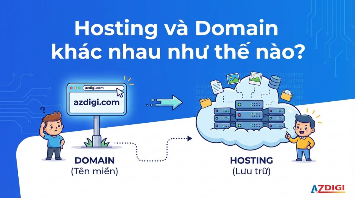 Hosting và Domain khác nhau như thế nào? 1 Hosting và Domain khác nhau như thế nào?