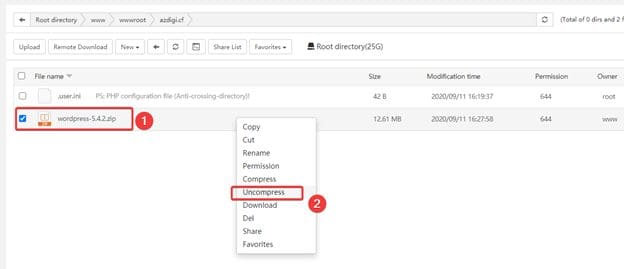Chuyển dữ liệu WordPress về aaPanel 5 image 119